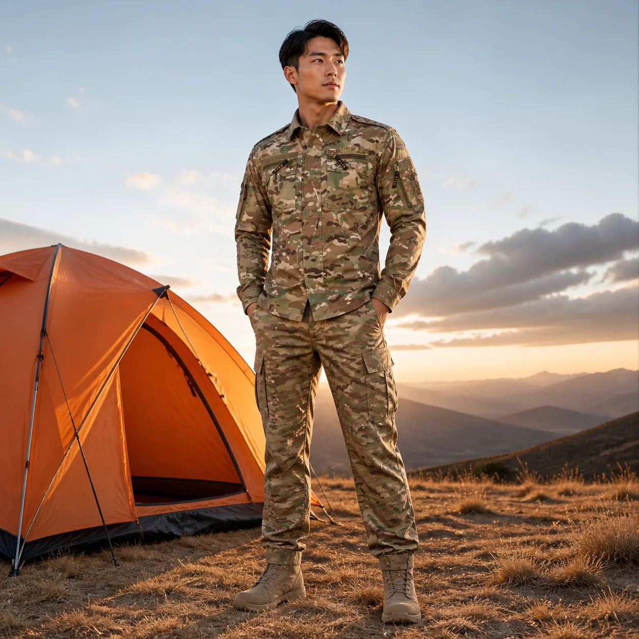 Hunting Outdoor Clothing - 2026 Uniform Camo Tactical combat Set