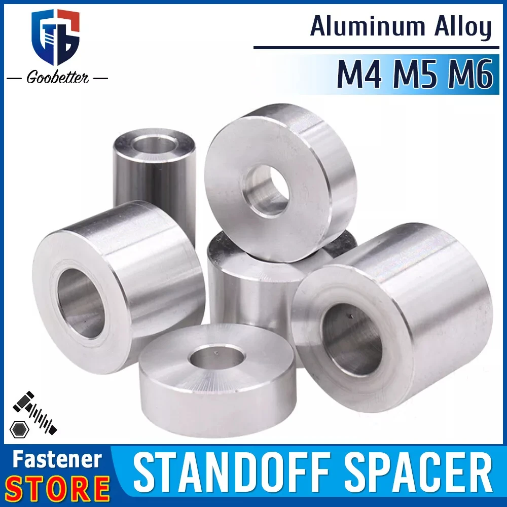 

M4 Aluminum Bushing Gasket No thread standoff spacer aluminum flat washer Length 2/3/4/5/6~25/26/28/30