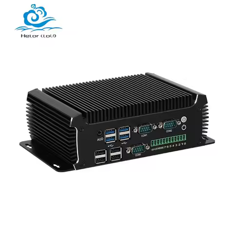 Inter N97/i5-4200U Industrial Mini PC Support WiFi/4G LTE Linux Computer with 4xUSB3.0 4xUSB2.0 2xGigabt LAN Windows10 Ready