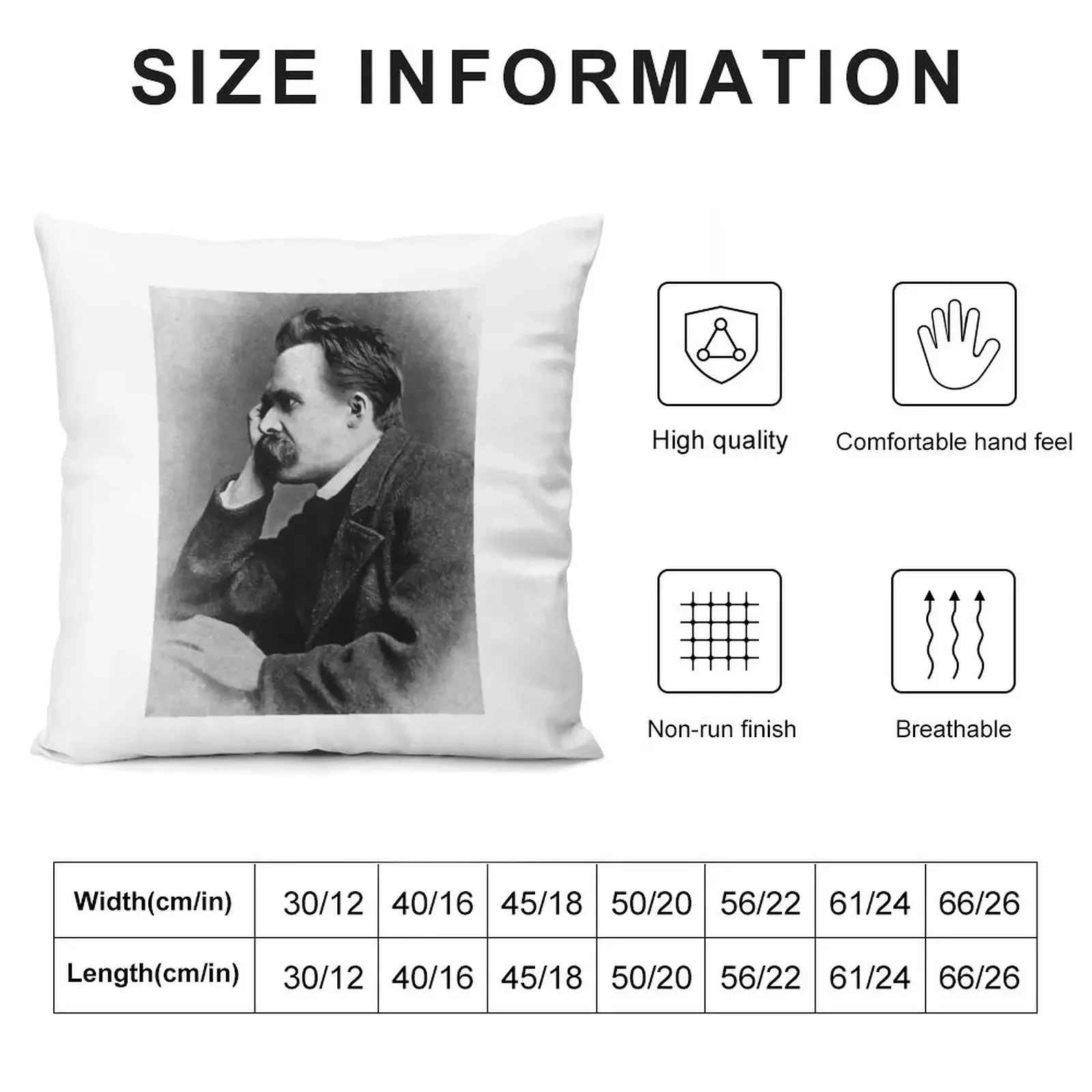 Nietzsche, 1882 Throw Pillow Decorative pillow case Couch Pillows pillow