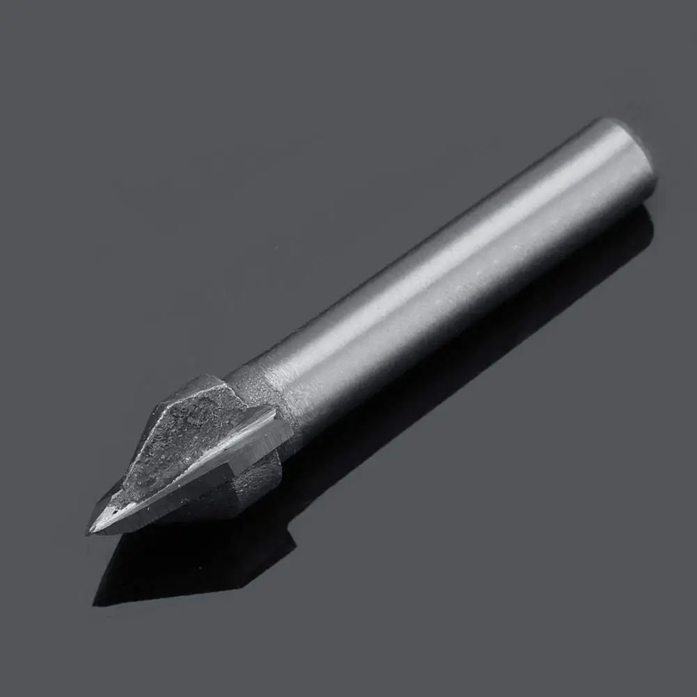 60 ° CNC نحت الخامس الأخدود ثلاثية الأبعاد راوتر 6X10 مللي متر 1/4 بوصة مقبض النجارة نحت سكين قطع أداة كامل طول 50 مللي متر-ABUA #2