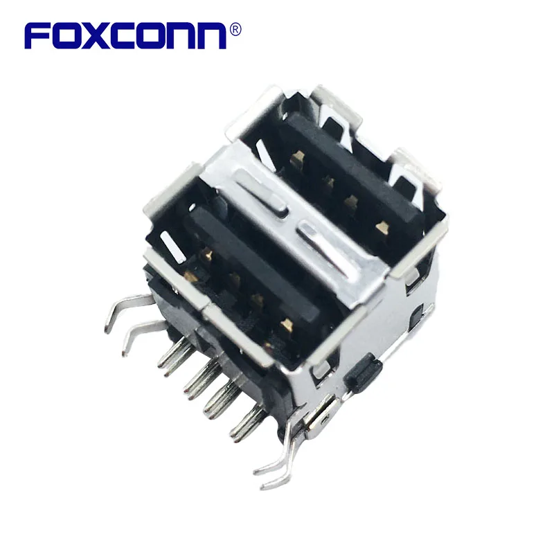 Foxconn UB1112C-8FDE-4F Dubbele USB2.0 8Pin 30U Basis Van Gebogen Naald