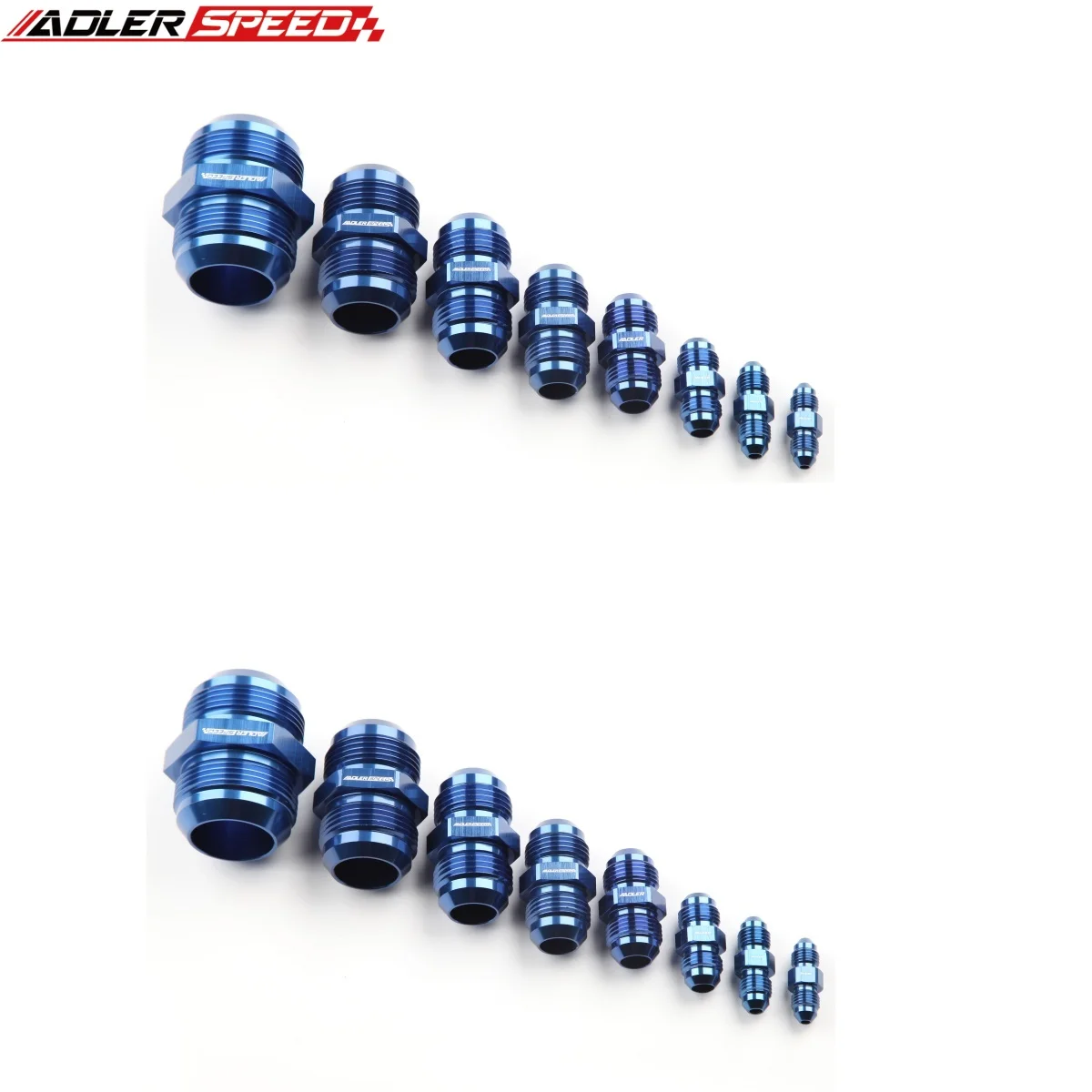 

2PCS Aluminum Straight 3AN 4AN 6AN 8AN 10AN 12AN 16AN 20AN Male Union Fitting Adapter Black /Blue