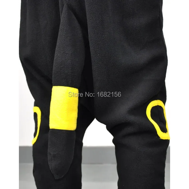 Zz04zz12Kigurumi disfraz de Cosplay de Anime para adultos mono Umbreon negro pijamas de mapache de dibujos animados Unisex fiesta para mujer hombre