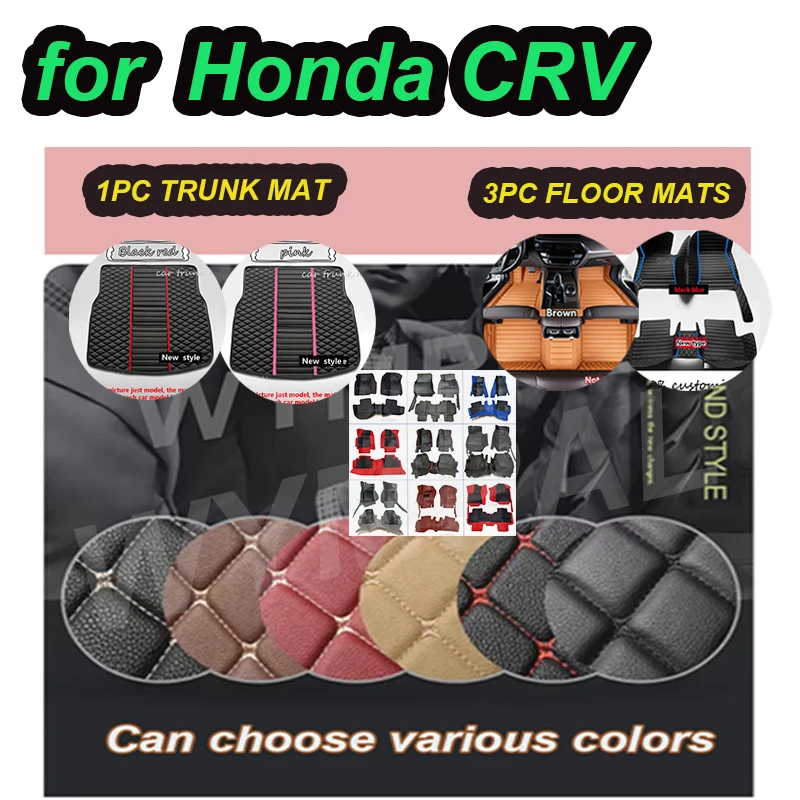 LUXURY Car floor mats for Honda CRV 2017 2018 2019 2020 2021 2022 2023  Car Floor Mats  Custom auto foot Pads