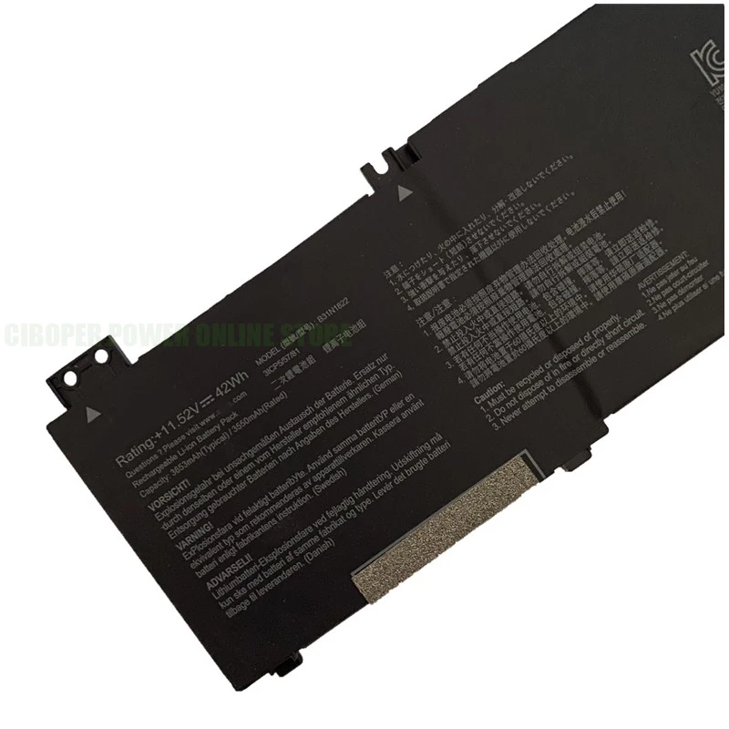 Cp Echt Laptop Batterij B31N1822 11.52V/42wh/3553Mah Voor Zenbook Flip 14 Q406DA UM462DA UX462 UX462DA