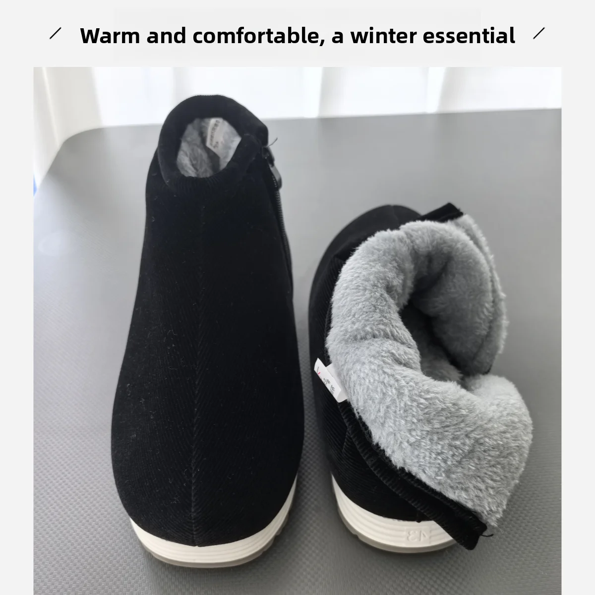 

Зимние женские ботильоны ручной работы Cotton oes на подкладке из вельветового материала на молнии, домашние мужские нескользящие теплые ботинки