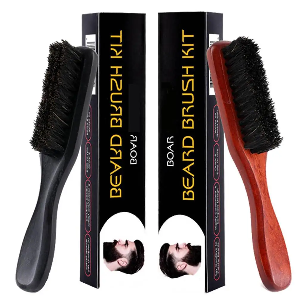 

Long Handle Beard Brush Comb Soft Bristles Beard Grooming Brush Travel