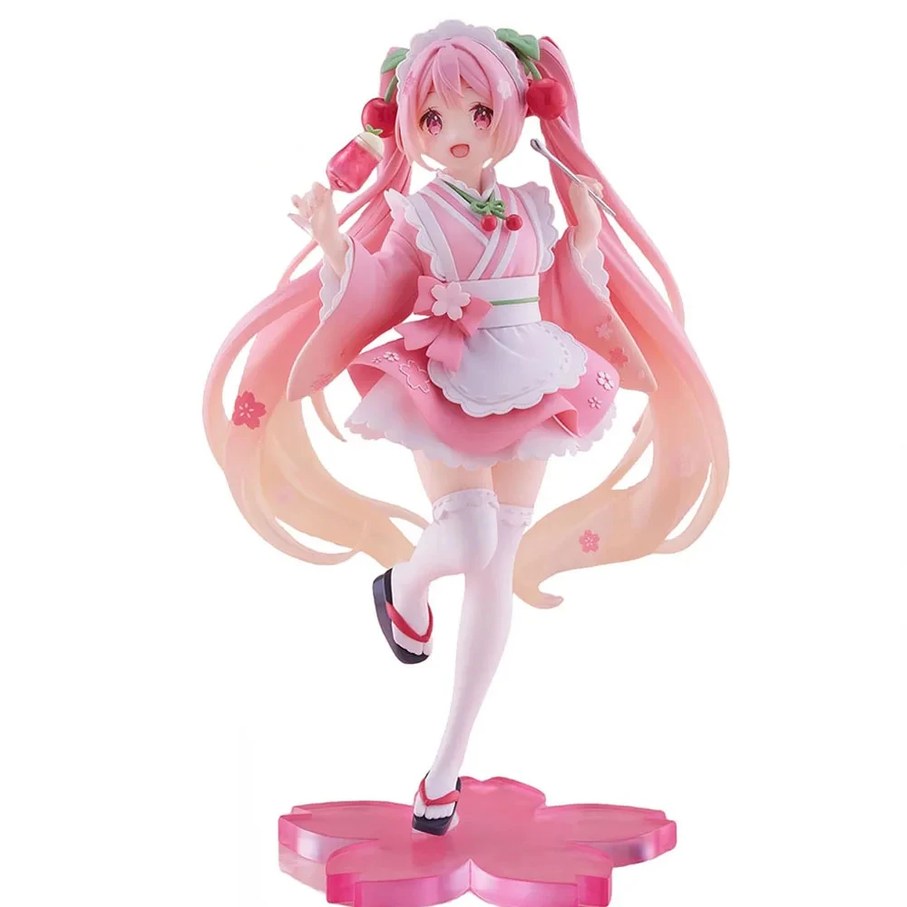 In Stock Original Taito Vocaloid Hatsune Miku Action Figure Collection 22Cm Anime Kawaii Doll Model Collectible Toys