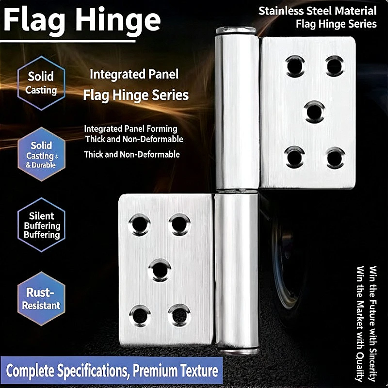 304 Stainless Steel Flag Hinge Fire Door Removable Hinge Thickened Heavy Duty Door Hardware Wholesale