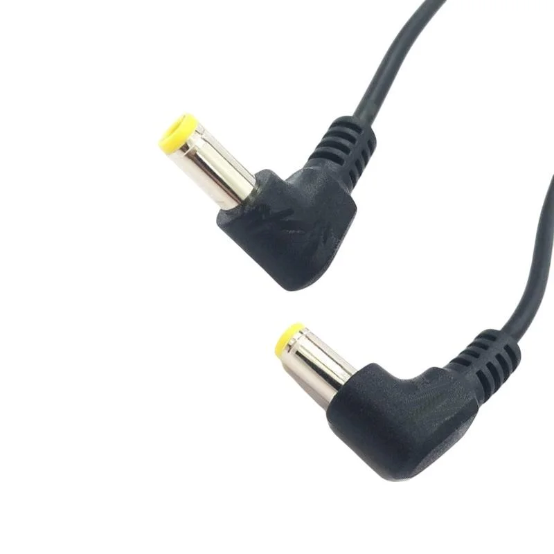 1/5PCS DC Power Connector Cable, 90-Degree Right Angle, 5.5x2.5mm/2.1mm Male Plug, 30cm Length
