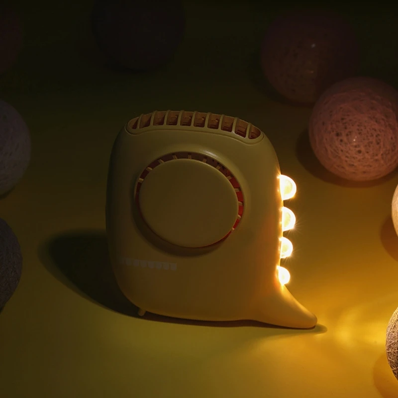 مروحة الرقبة المحمولة المعلقة USB Nihgt Light 3 سرعات قابلة للتعديل مبرد الهواء المحمول للسفر والمكتب المنزلي واستخدام دروبشيب