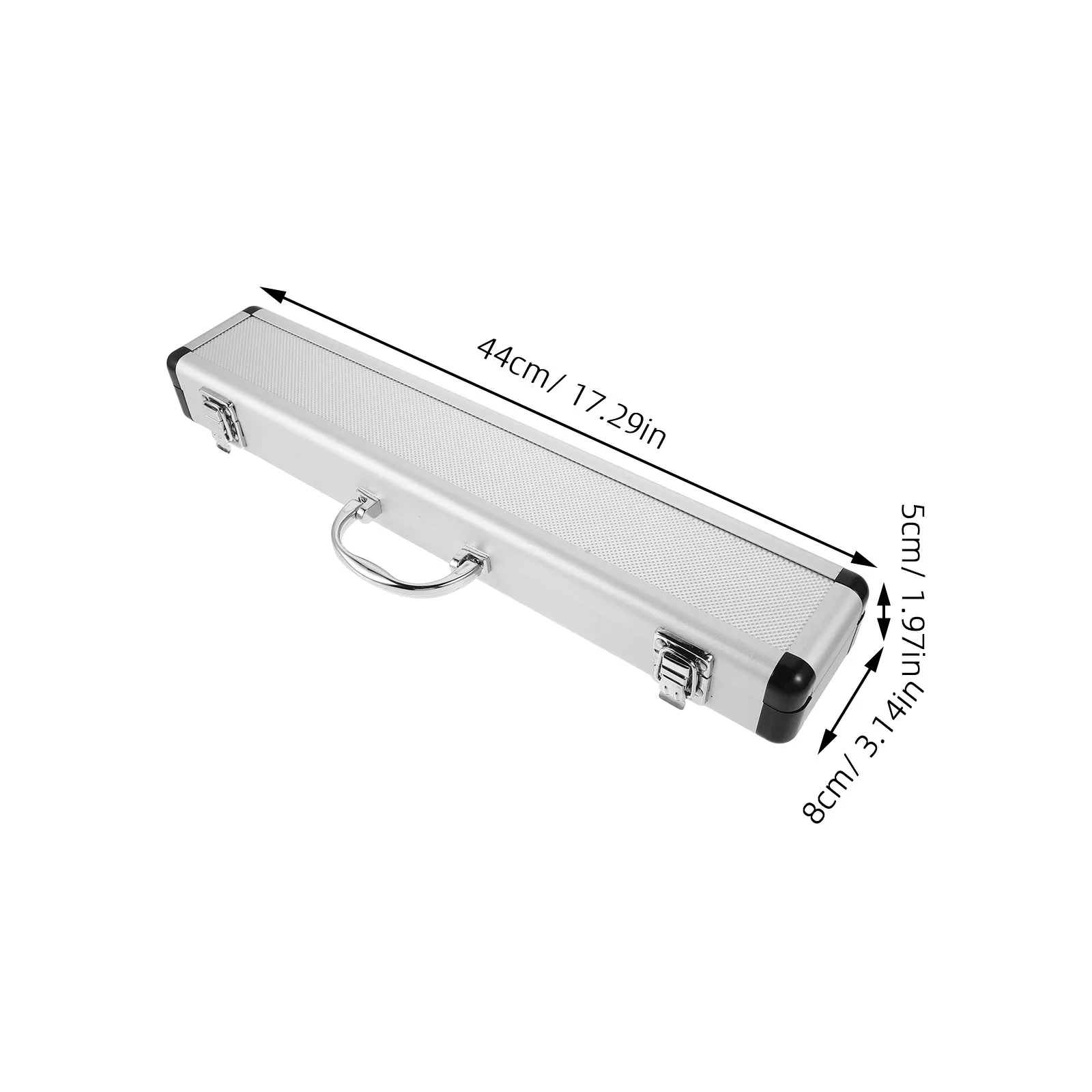 Flute Case Aluminum Alloy Waterproof Storage Bag Portable Organizer for Bamboo Flute Key Hard Shell with Carry Handle