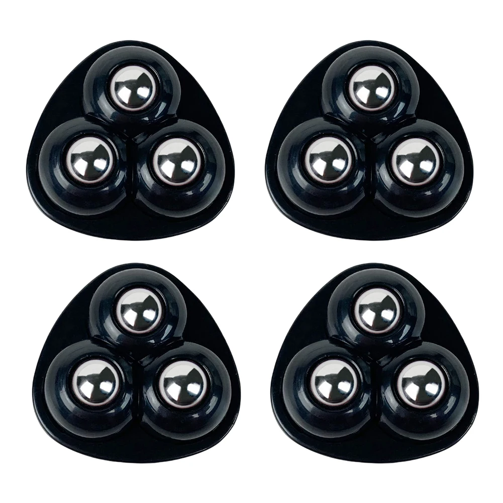 4pcs Paste Universal Wheel 360 Degree Free Rotation Self Adhesive Rolling Caster Pulleys No Noise for Bins Storage Box Furniture