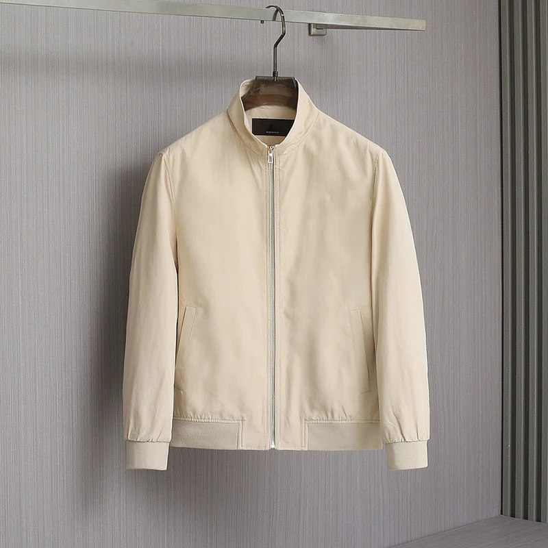 

Весна/Лето 202, новая легкая мягкая структурированная ветрозащитная мужская роскошная повседневная куртка, верхняя одежда