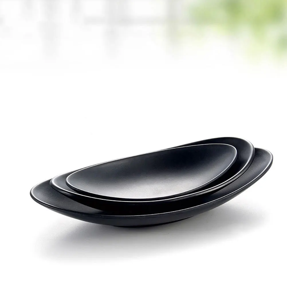 

2Pcs Frosted Black Sushi Plate Ingots Shaped Dessert Tray Restaurant Serving Dish Tableware Sushi Plate Black Serving Platter