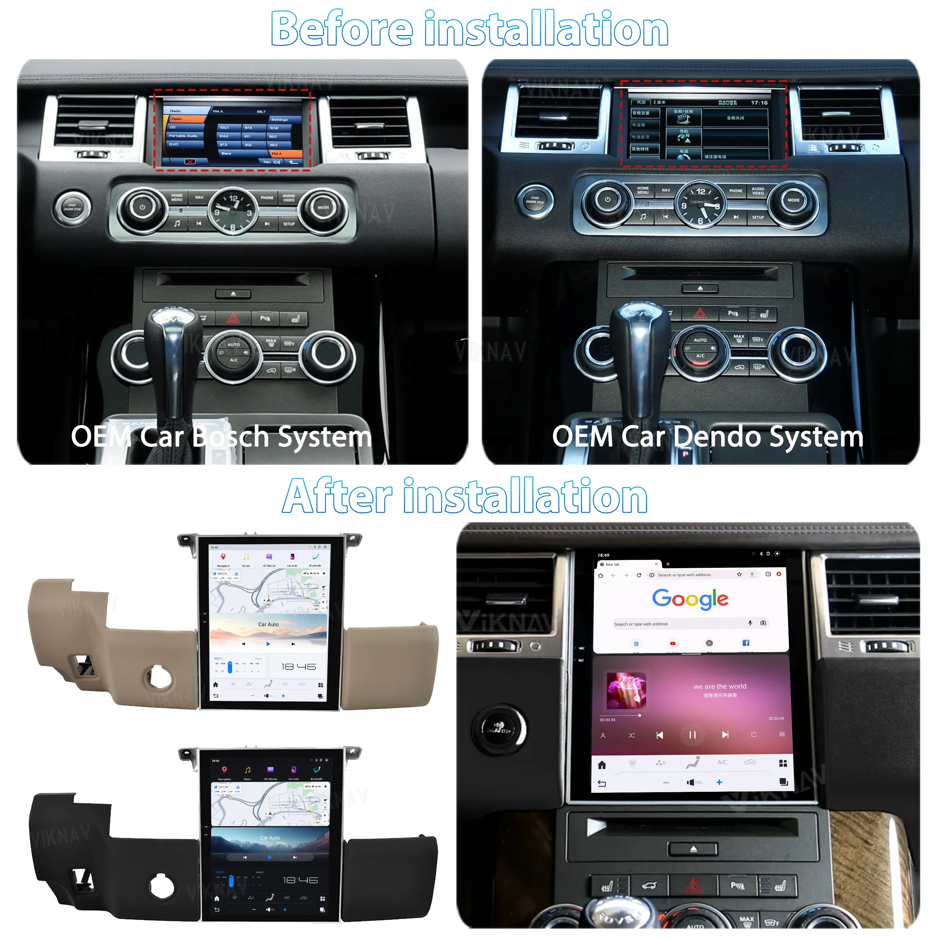 Car Radio AC Panel for   Sport L320 2009-2013 Wireless  Carplay Android Auto GPS Navigation DVD Player