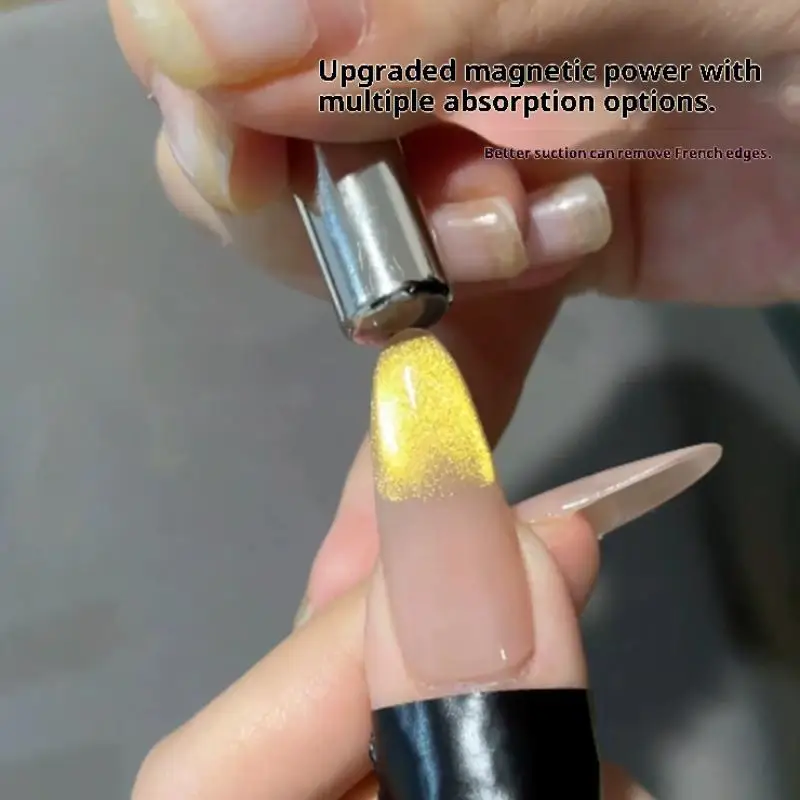 1Pc ネイル磁気スティックキャッツアイシリンダーネイル磁気スティック超強力ジェルポリッシュマグネットペン保護カバー付きネイルツール