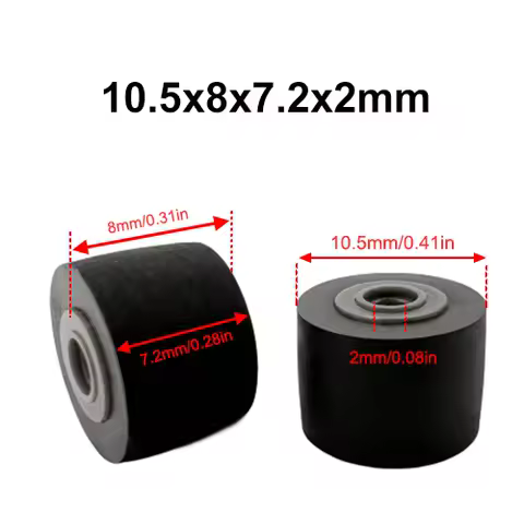 10.5x8x7.2x2mm Rubber Pinch Roller Belt Pulley For Audio Tape Recorder Pressure Cassette Deck Movement Stereo Player Accessories