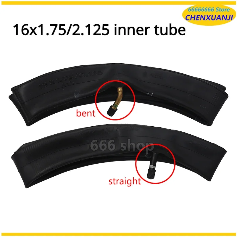 16x1.75 Inner Tire 16x2.125 Camera 16x1.75/2.125 Inner Tube for Electric Scooters / Bicycle /e-Bike for 16 Inch Wheelchair Tyre