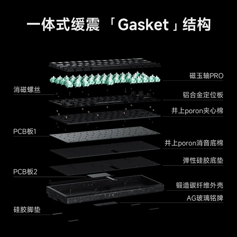 Wlmouse Wanling Shadow63 Magnetic Switch Keyboard Carbon Fiber Keyboard Custom Gamer Mechanical Keyboard Gaming Accessories Gift