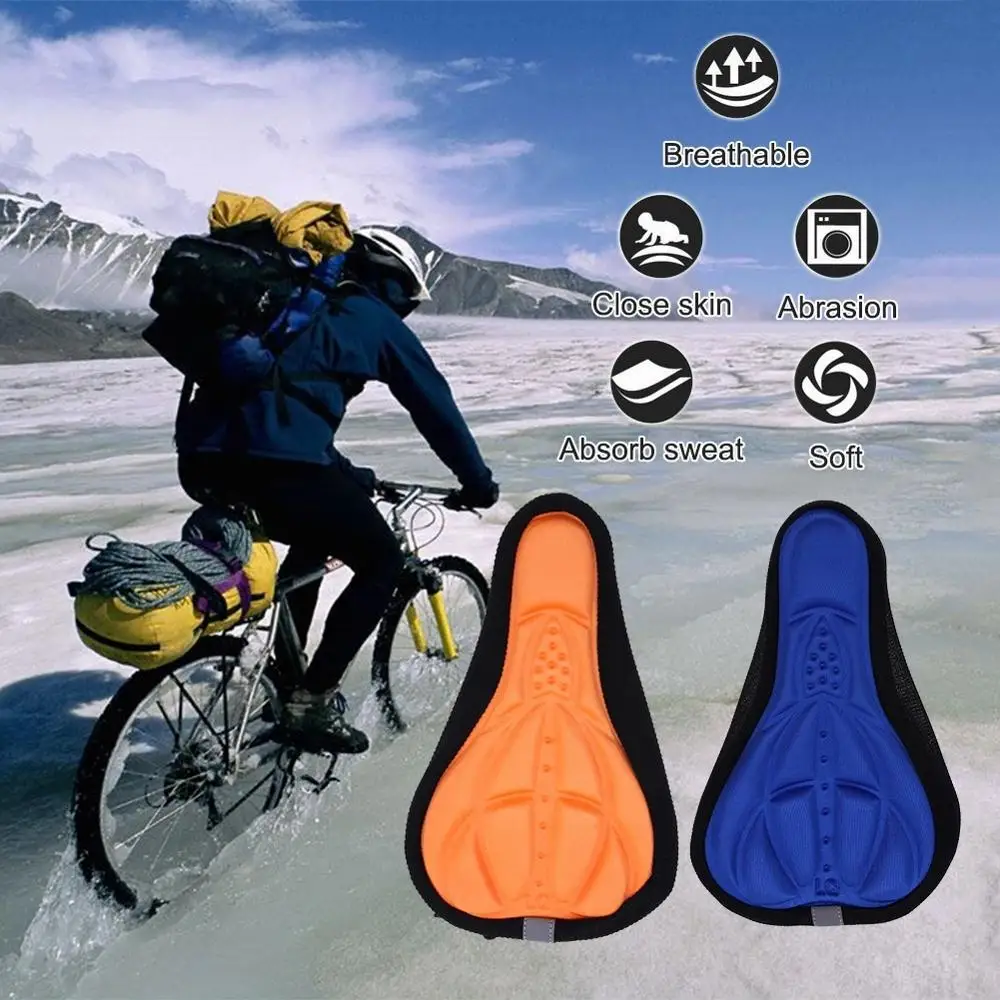 

Comfortable 3D Breathable Thickened Soft Silicone Sponge Bicycle Saddle Bike Accessories Bike Seat Cover Bike Cushion Cover