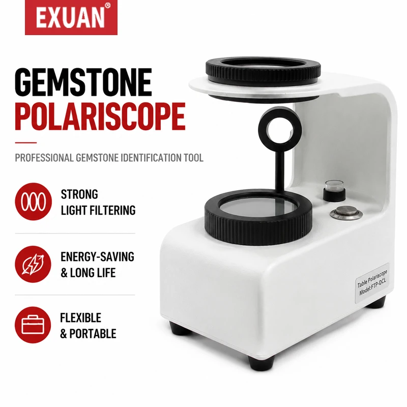 Gemstone Polariscope Jewelry Testing Instrument Jade Crystal Diamond Identification Tool Polarizing Tester For Gem Appraisal