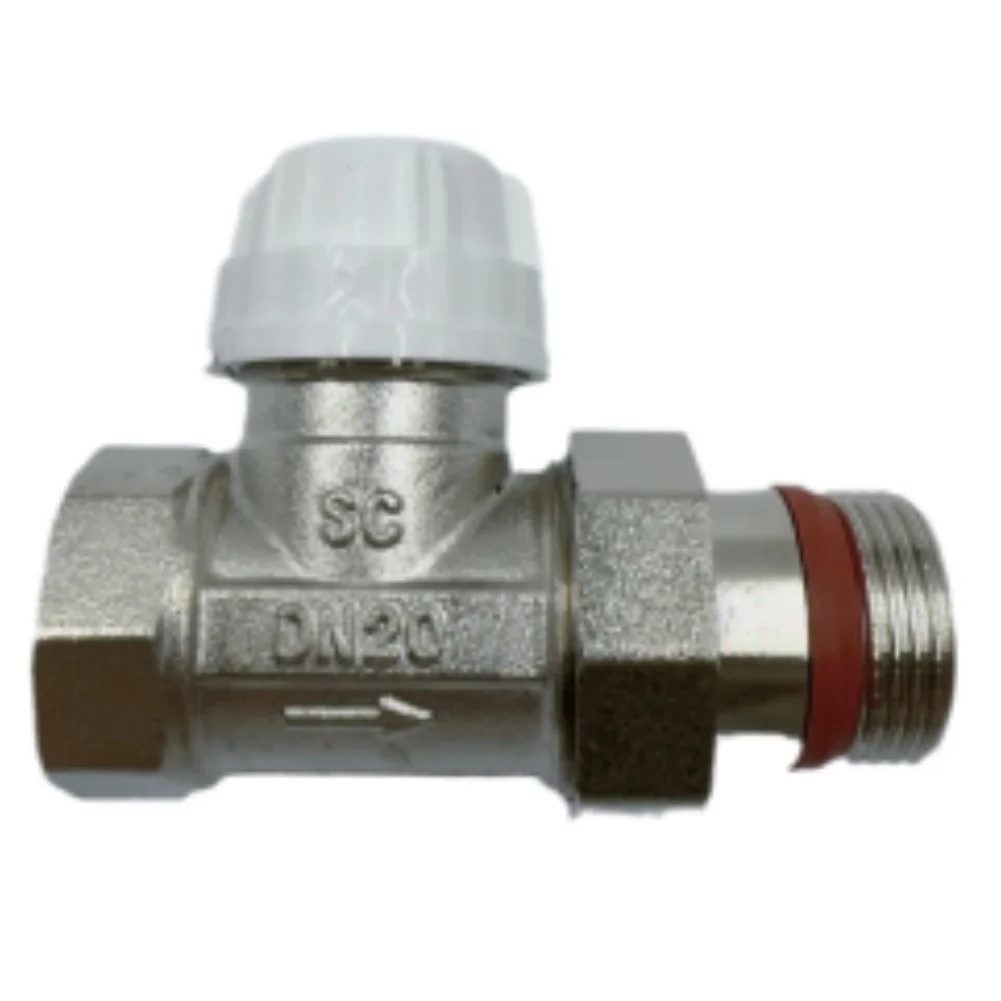 Home Heating Thermostatic Valve LCD Display Valve Nickel Plated Automatic Regulator Silver Constant Temperature Valve