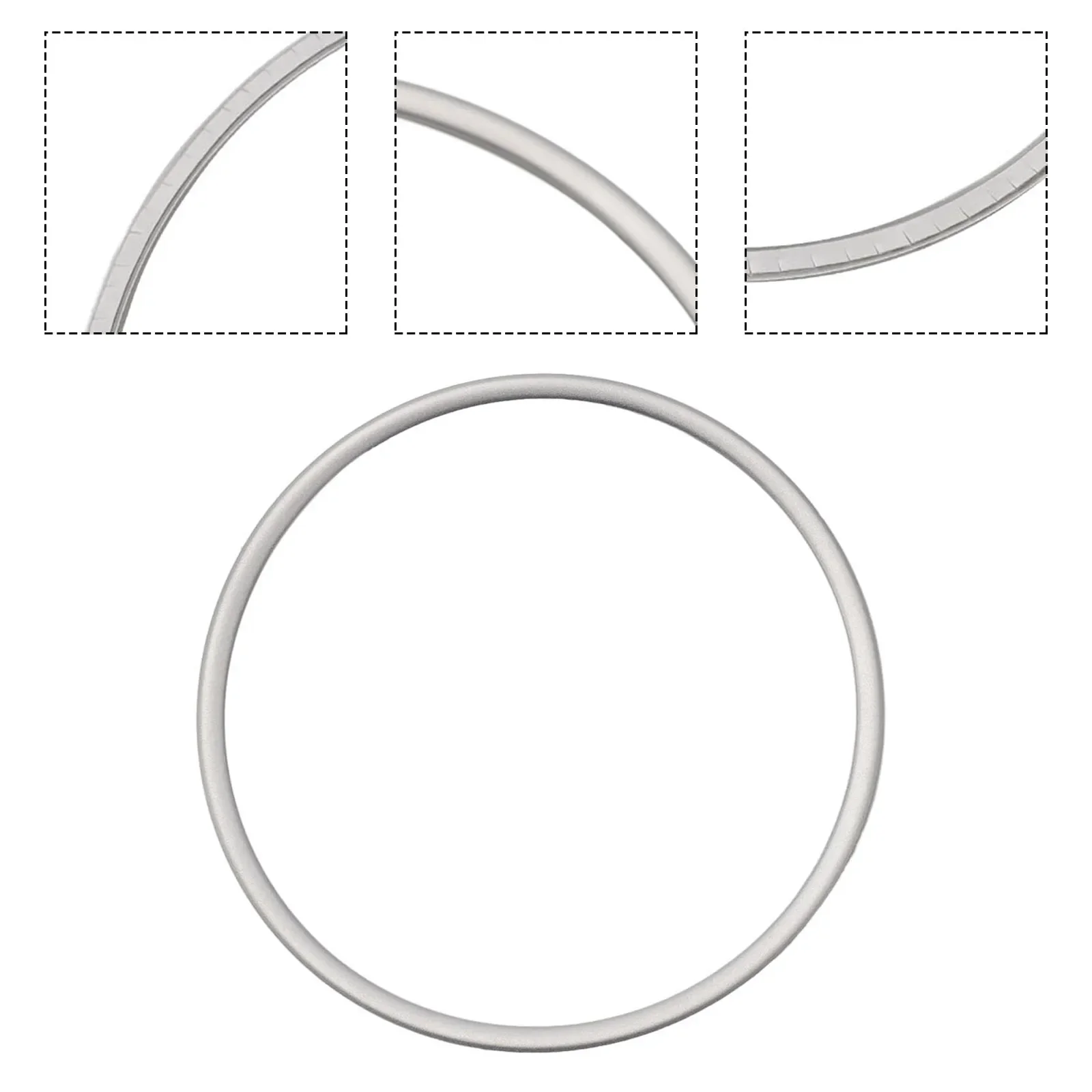 1pcs Steering Wheel Trim Ring Unique Silver SelfAdhesive Steering Wheel Center Trim Bigger For Wrangler-Compass -Patriot 2011+