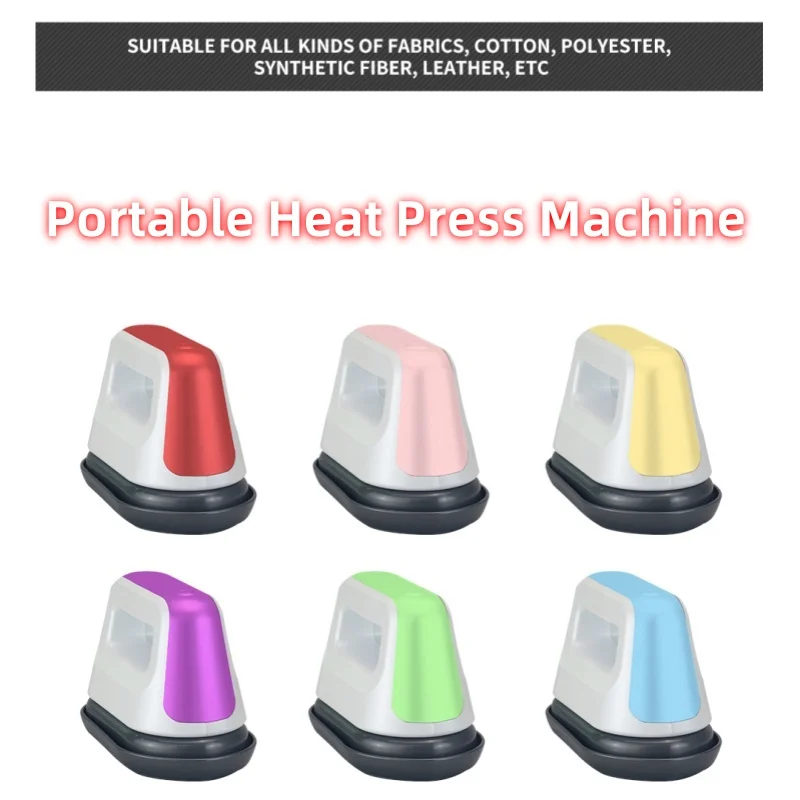 BHUNITY Portable Mini Iron Heat Press Machine for DIY Short Sleeve Label Easy Heating Transfer Hot Stamping Machine