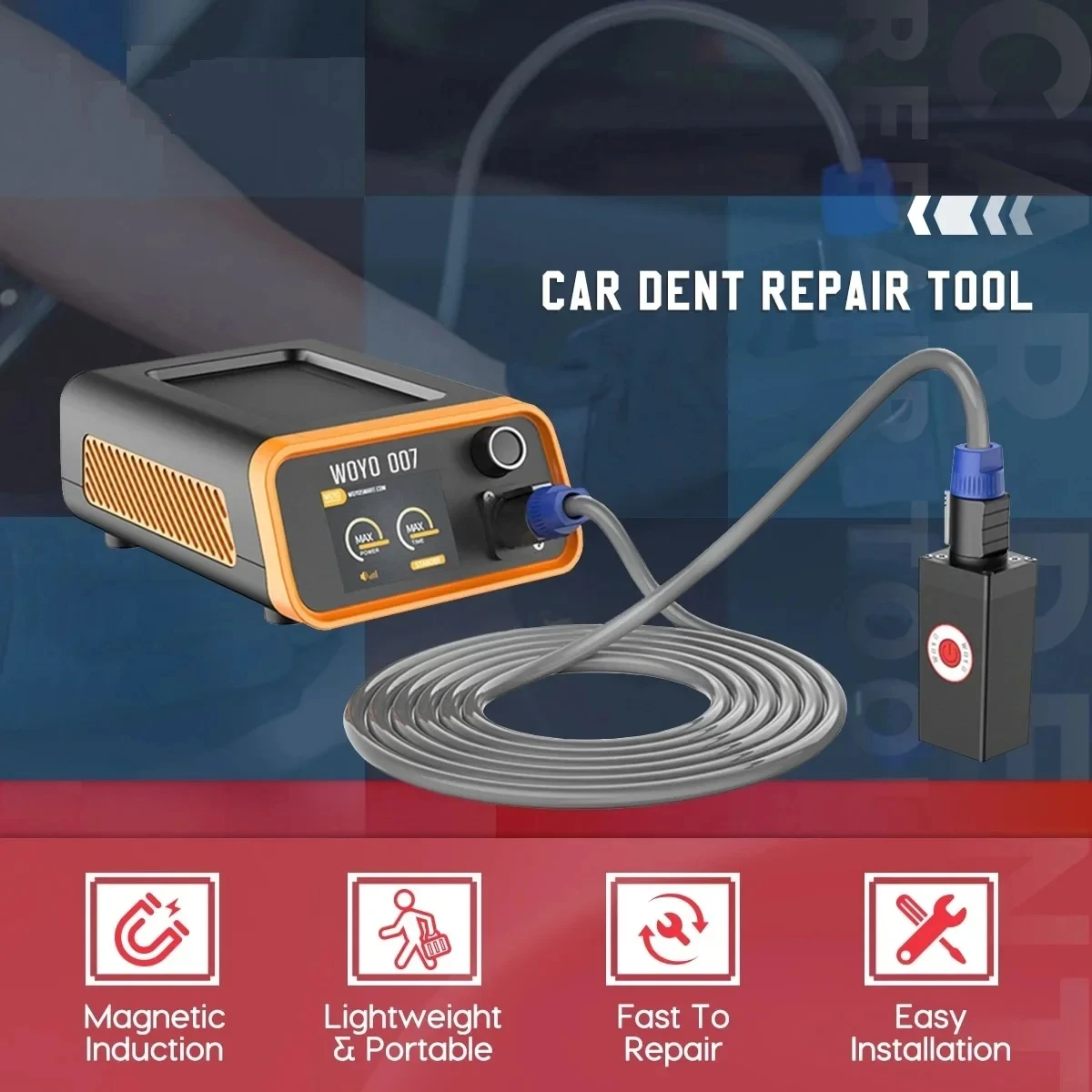 

Car Dent Repair Tools Auto Body Magnetic Induction Heater Dent Quick Repair Machine for Steel / Iron Metal Body PDR007