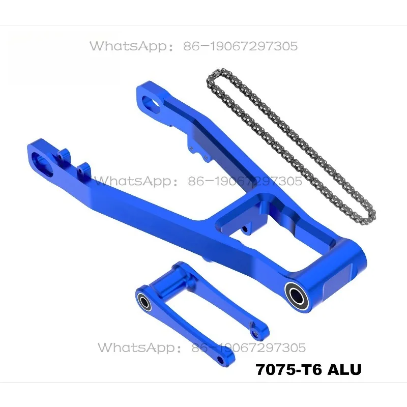 Motorcycle MX 7075 rear swing arm/extended 30mm + enlarged bearing + tie rod + chain