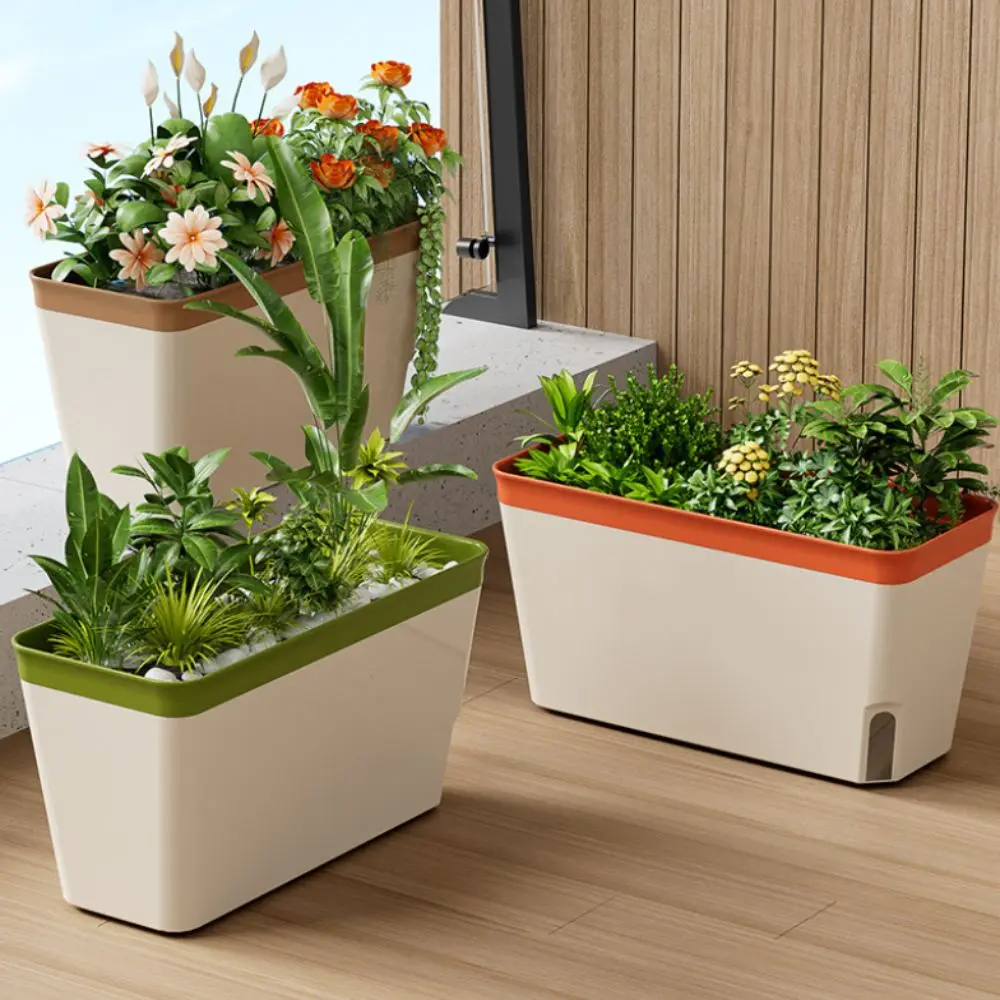 High Quality Modern Self Watering Planter Pots Decorative Visual Water Level Window Indoor Planter Herb Planter Box Vegetables