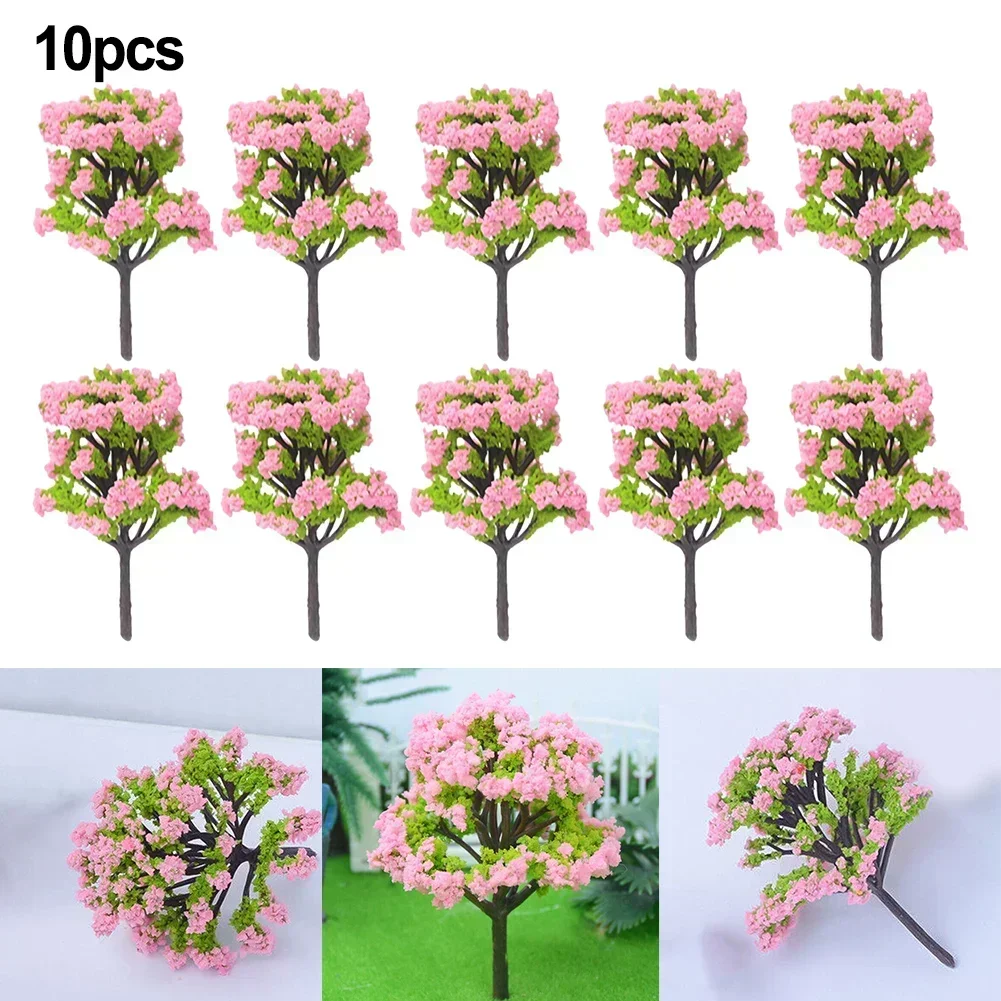 

10Pcs Model Tree Train Railroad Scenery 1:100 HO Scale Landscape Decor 10cm For Plastic Railroad Layout Diorama Wargame Scenery