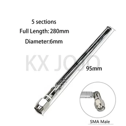 Telescopic Antenna Loudspeaker Radio Lever Remote Control Burt Bee 5-80 SMA Flat SMA Rod Antenna 1pc