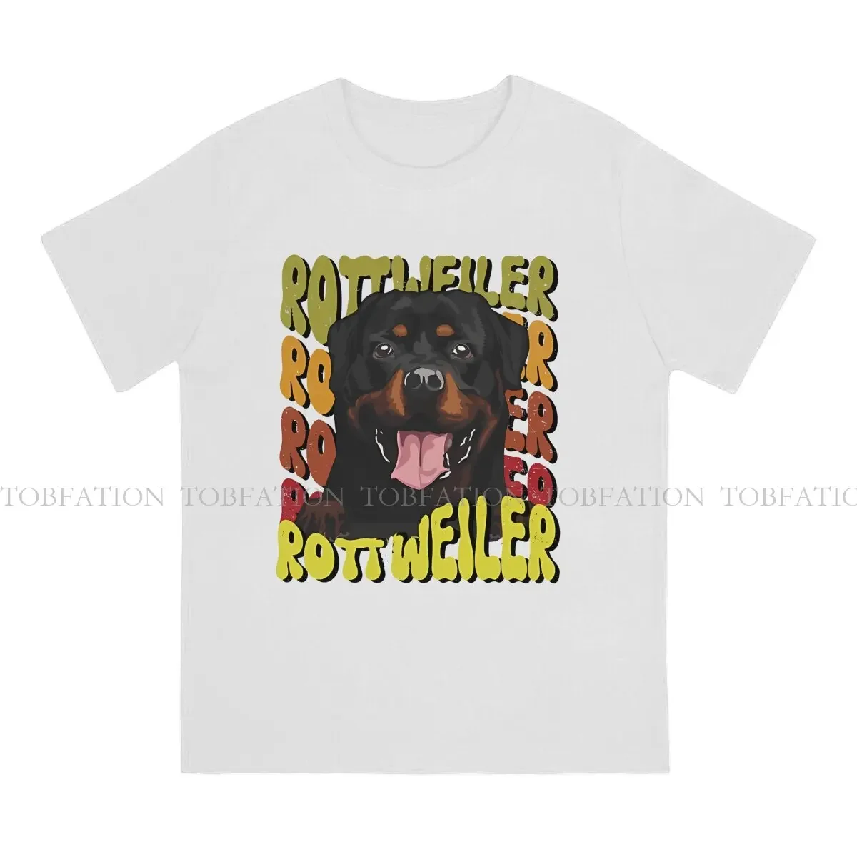 Vintage Classic Newest TShirts Rottweiler Dog Male Graphic Pure Cotton Tops T Shirt O Neck Oversized