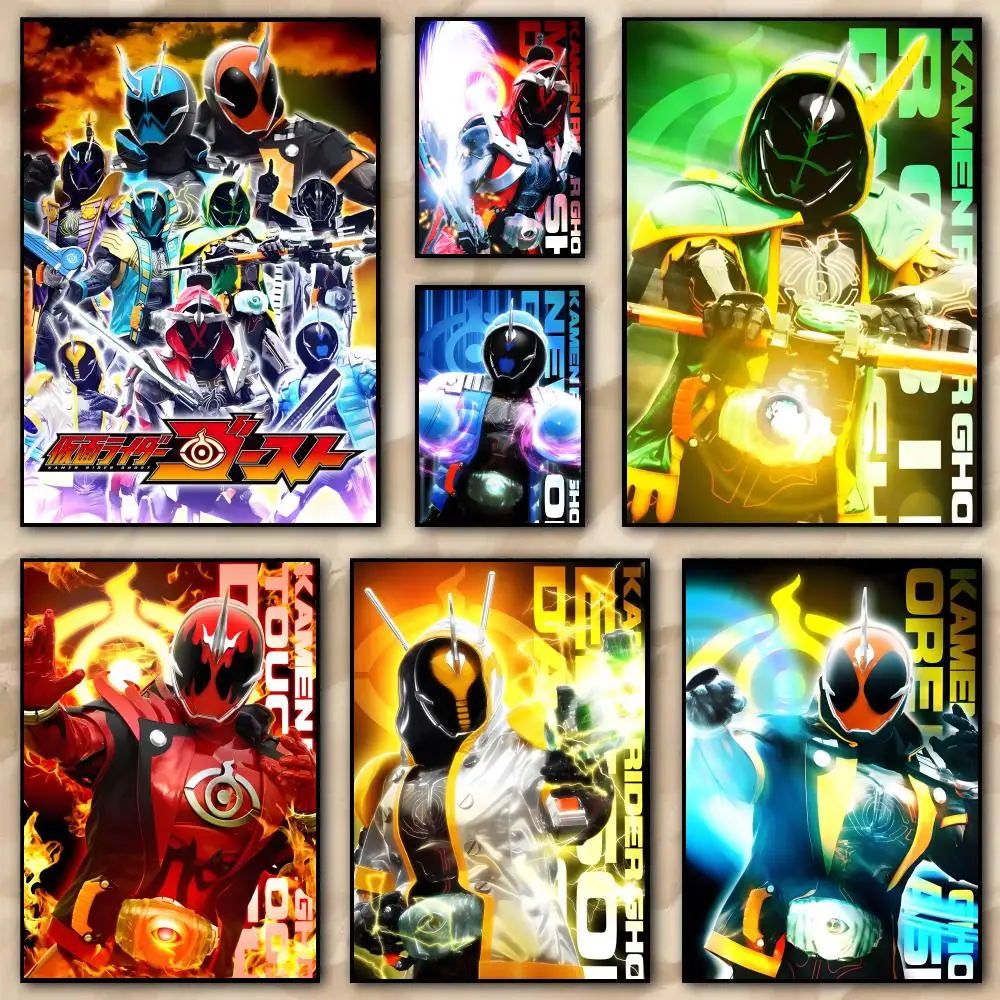 Kamen Rider Ghost Second Poster Home Living Bed Room Bar Hallway Sticky Wall Art Printing Waterproof Aesthetic Decor