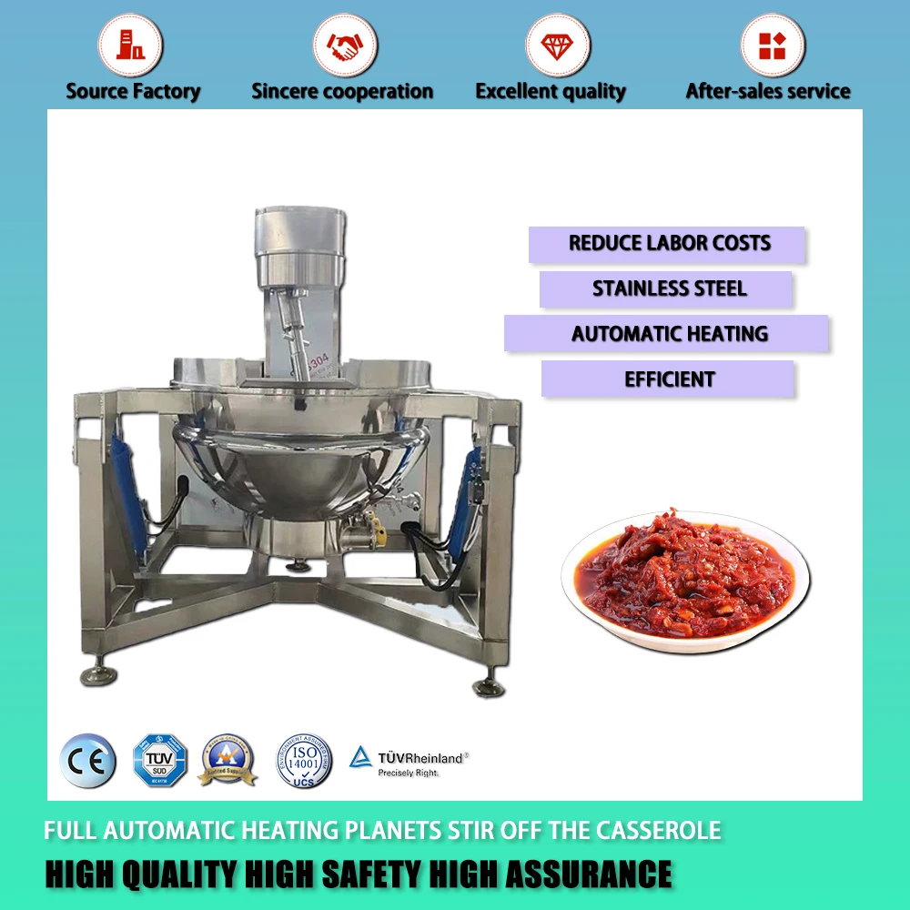 Food processing stainless steel anti-corrosion and acid-resistant fully automatic electromagnetic heating planetary stirring pot