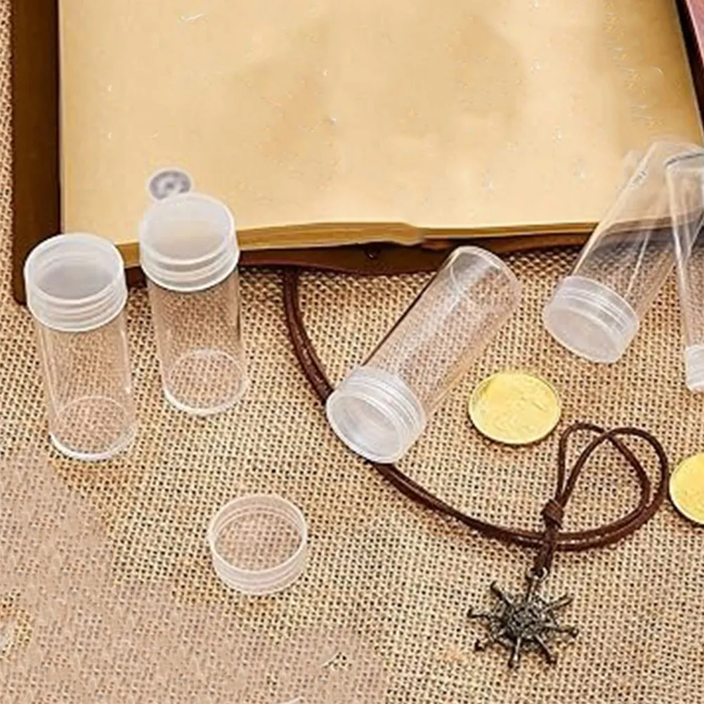 6Pcs Clear Plastic Coin Tubes 30Mm for Quarters Dimes Pennies Coin Storage Organizer Holder Collection Protection Moisture