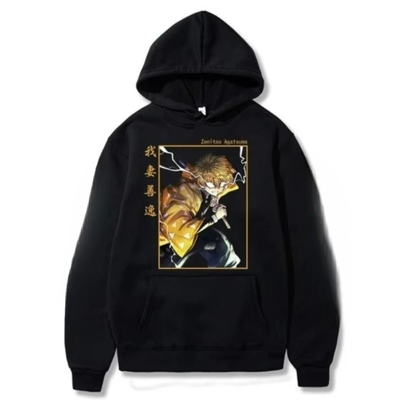 مينيسو شيطان القاتل كيميتسو نو يابا تانجيرو كامادو Nezuko أنيمي الطرفية الخريف والشتاء مقنعين البلوز للرجال والنساء #6