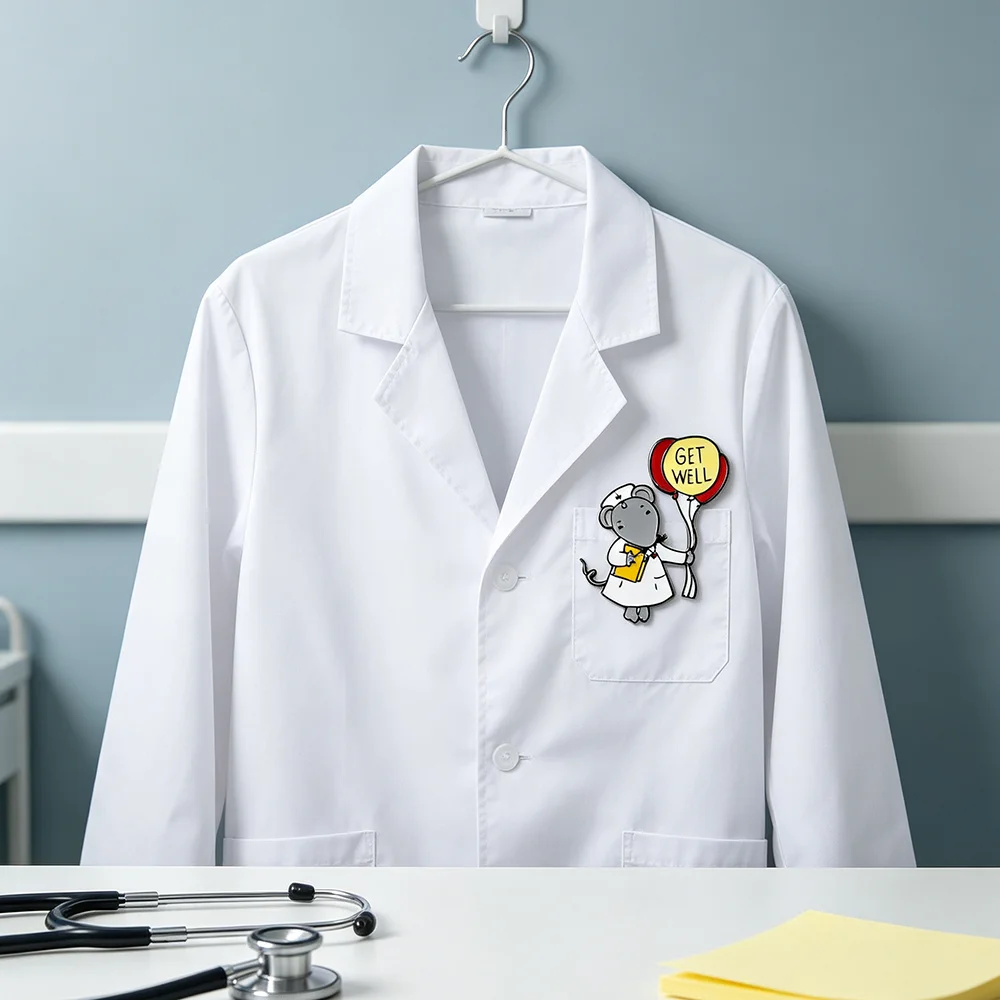 Hanreshe Mouse Nurse Enamel Brooch 
