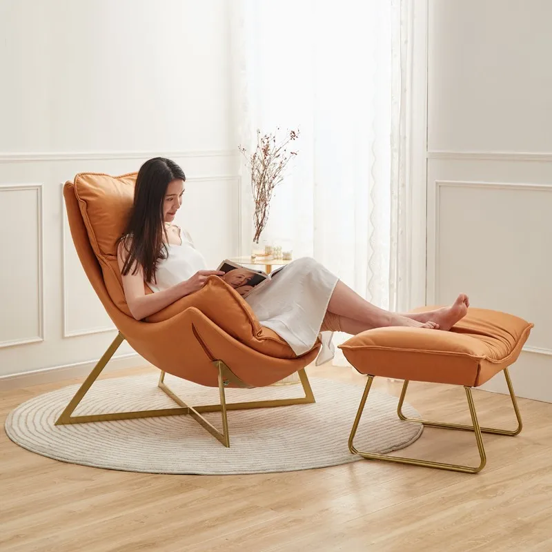 Nordic preguiçoso sofá cadeira sala de estar casa lazer moderno internet celebridade varanda reclinável quarto luz luxo único sofá