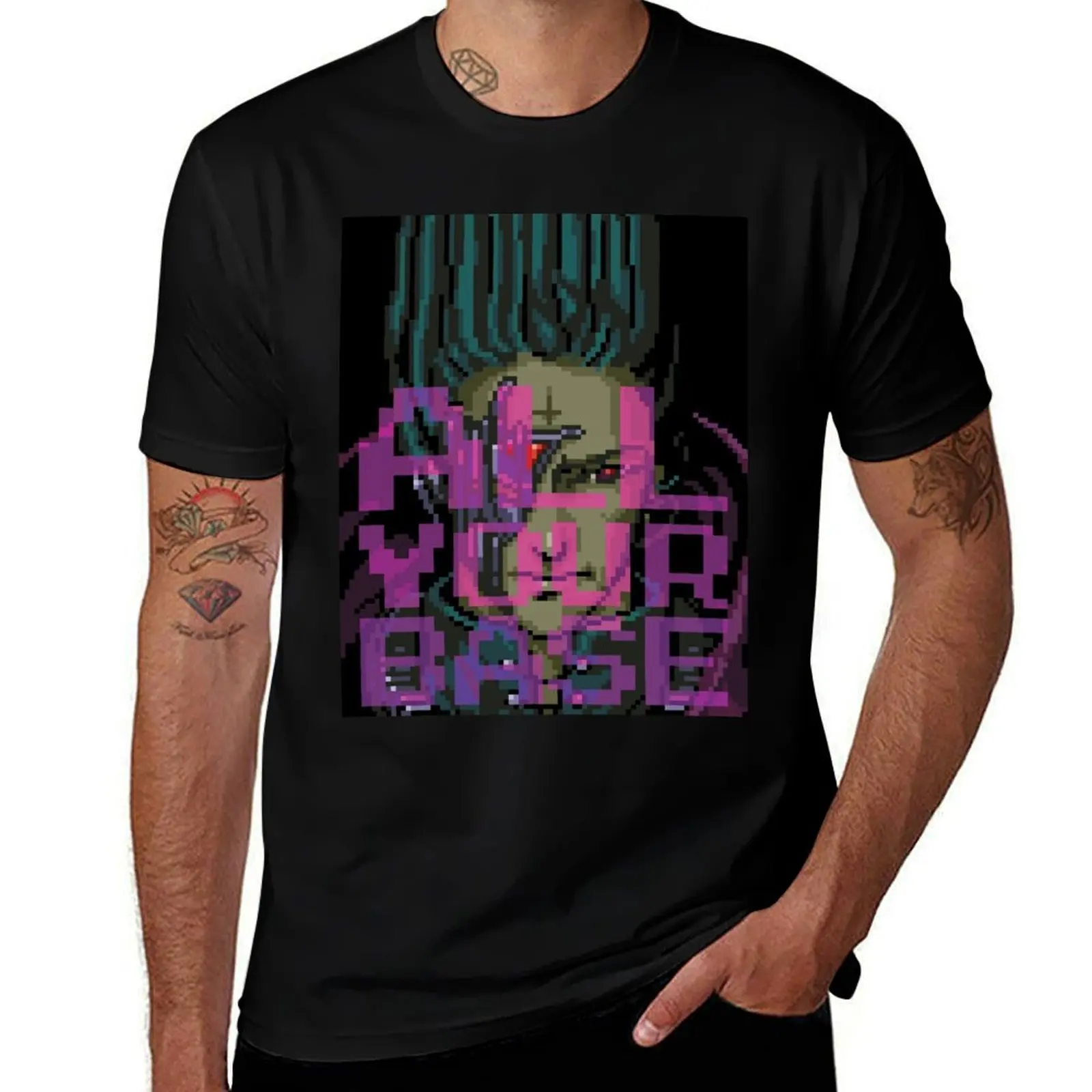 

All Your Base Are Belong to Us - Zero Wing T-Shirt t shirt men 100% cotton luxury brand mens graphic t shirts T-shirt