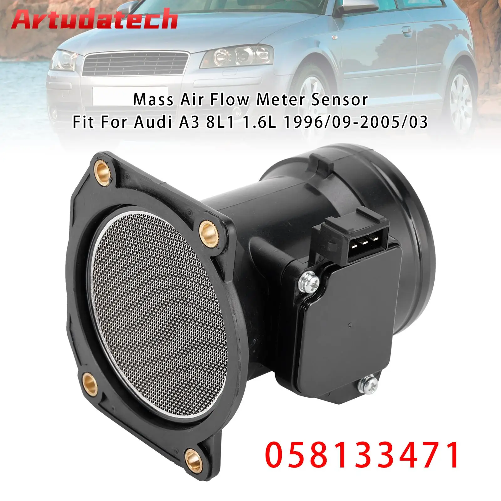 

Artudatech Mass Air Flow Meter Sensor For Audi A4 B5 A6 C5 VW Passat 3B 1.8L 058133471