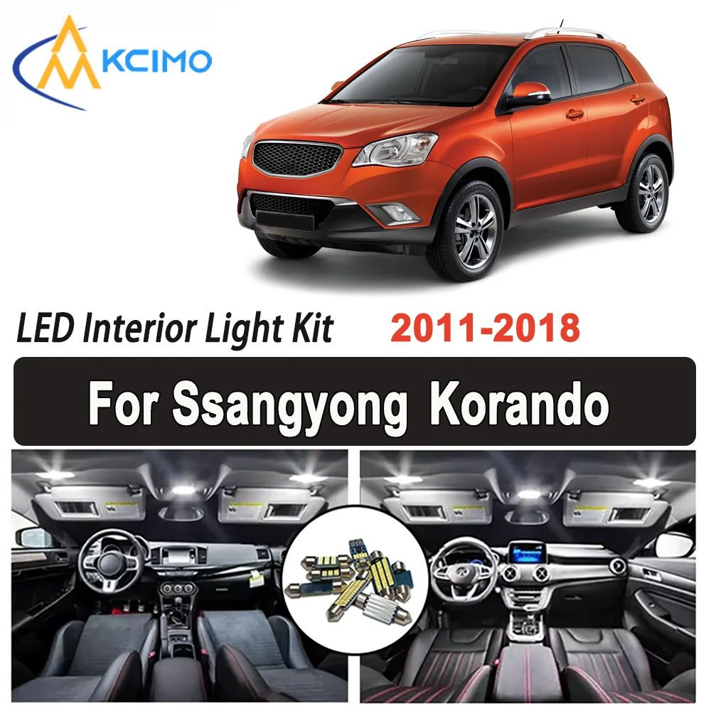 

Kcimo For Ssangyong Korando (2011-2018) Premium Bright LED Interior Dome Map Trunk Light Kit Car Led Lamps Canbus Car LED Lights