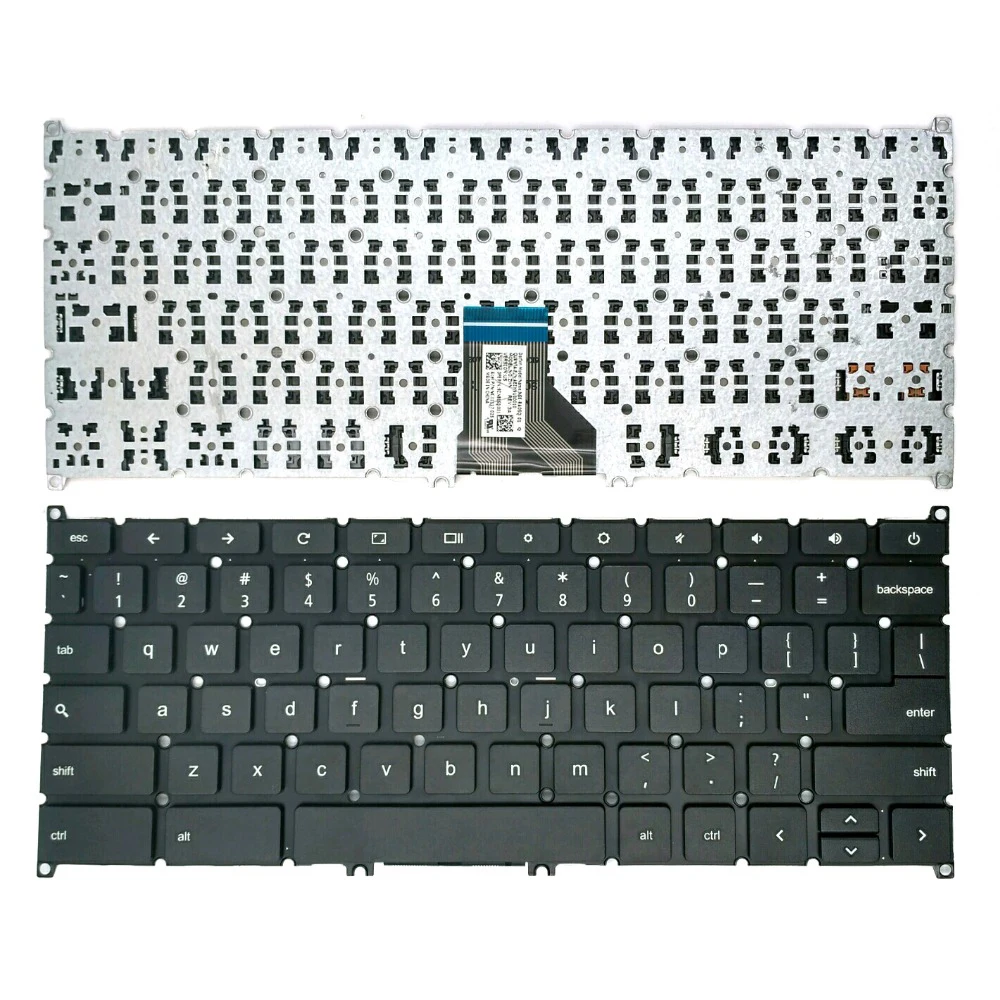 New US UK Laptop Keyboard For Acer Chromebook C720 C720P C730 C740 Black No backlit