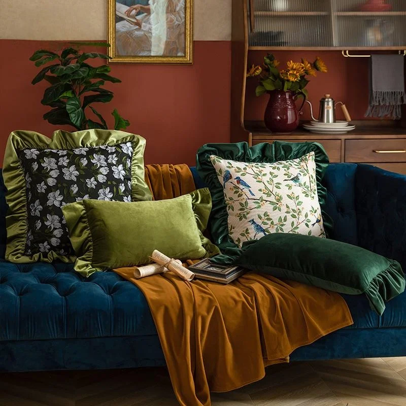 

Вышитая наволочка в американском стиле, съемная, моющаяся, для спальни, гостиной, дивана, изголовья кровати, декоративная подушка