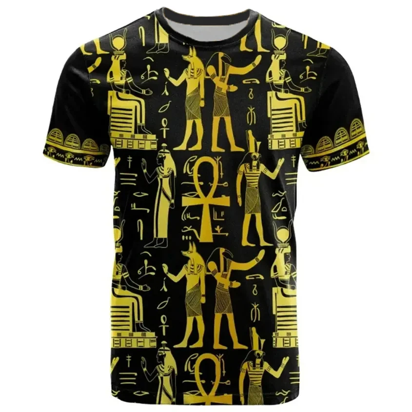 New Ancient Egypt Goddess Pharaoh 3D Print T-Shirts Men Women Short Sleeve T Shirt Oversized Harajuku Y2k Tees Tops Man Clothing