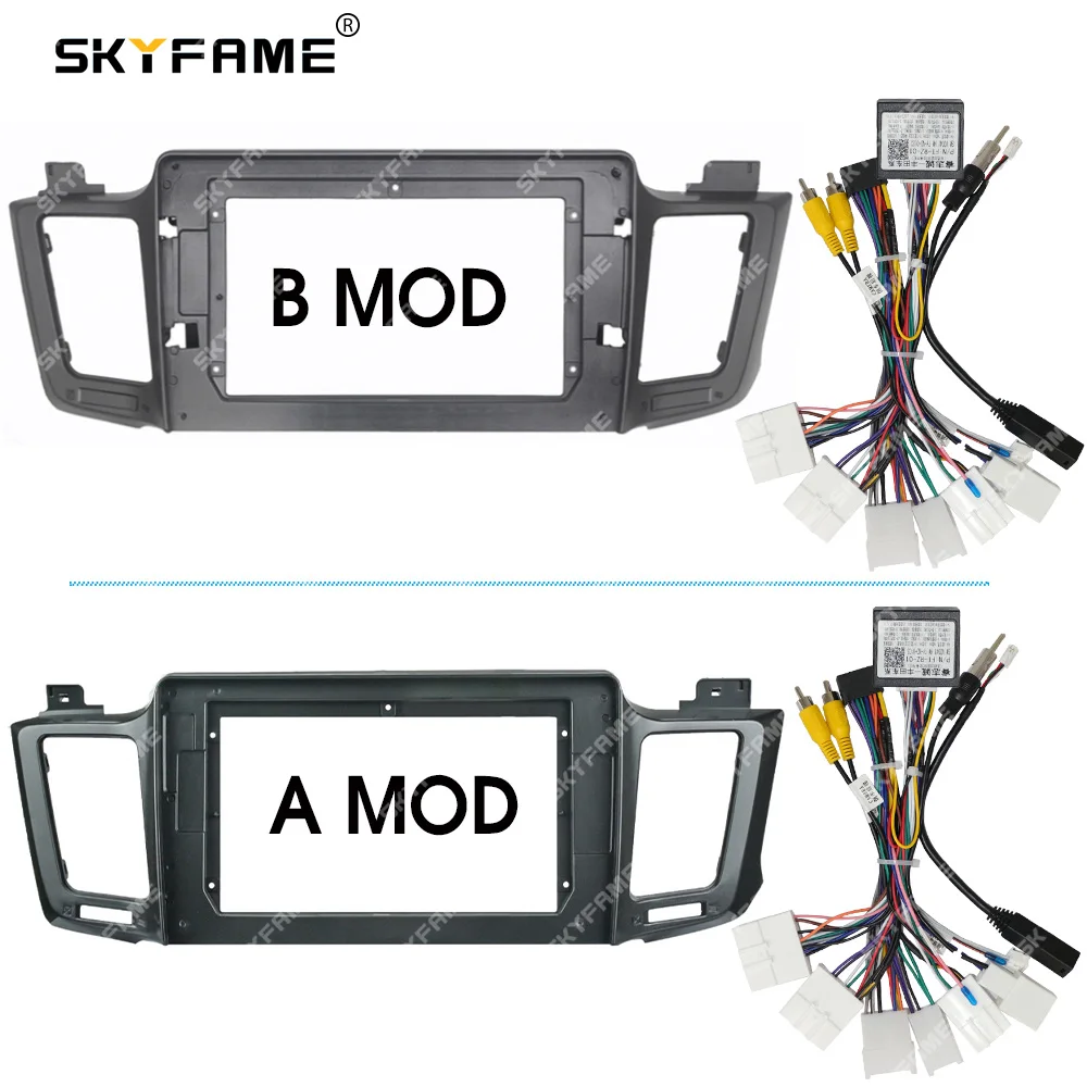 SKYFAME Car Radio Fascia Frame Adapter Canbus Box Decoder Android Radio Dashboard Fitting Panel Kit For Toyota Rav4
