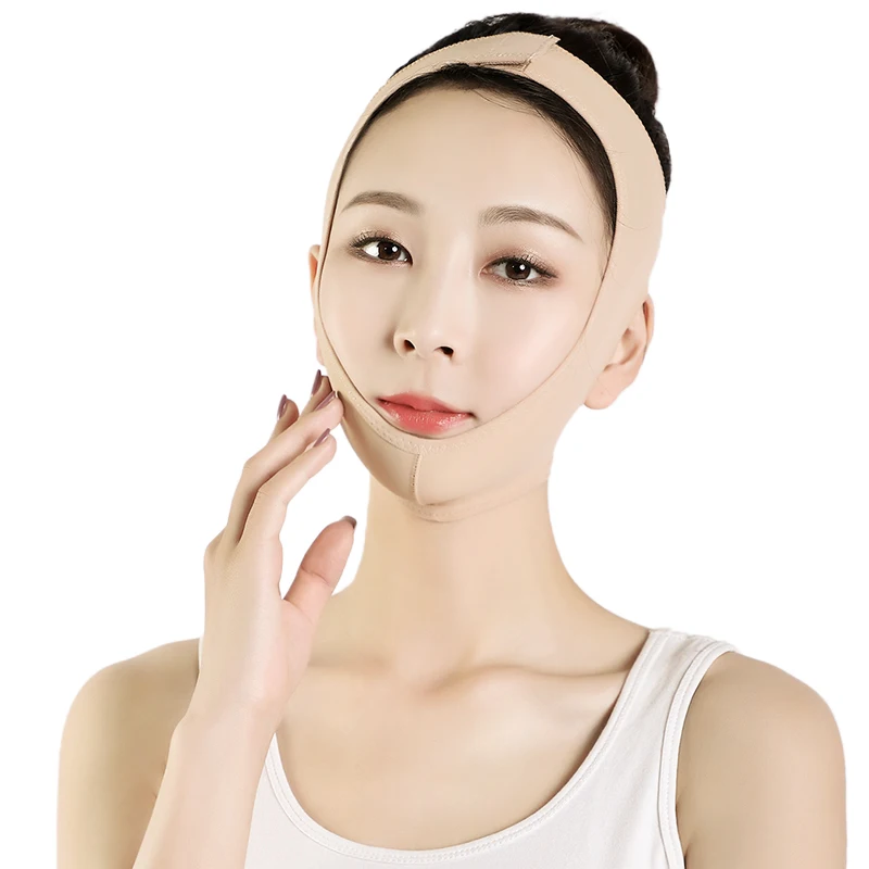 Face-Lift V-Face Artifact Mask Line แกะสลัก Recovery ผ้าพันคอหมวกยกกระชับใบหน้า Shaping ยกกระชับ